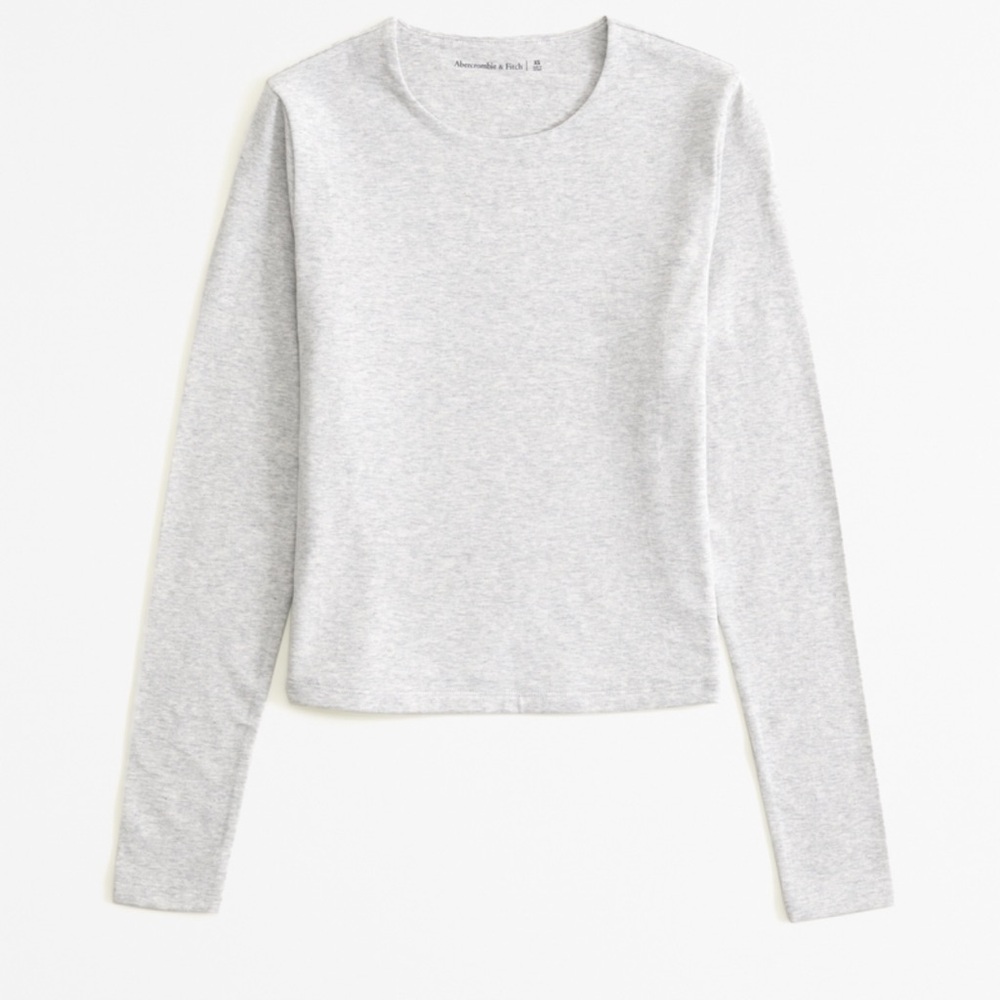 NWT abercrombie gray long sleeve shirt size S